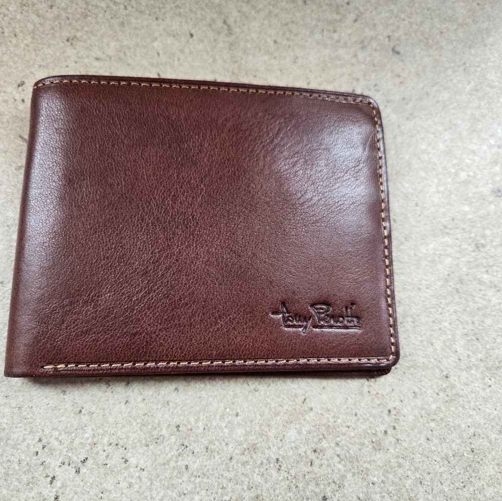 Tony Peroth Wallet Leather Italy Quality Dad Gift Brown RFID - Picture 2 of 13